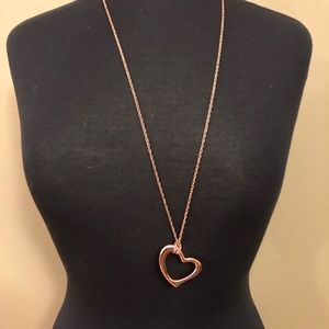Premier Designs rose gold plated heart necklace